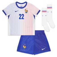 Camisa de Futebol França Theo Hernandez #22 Equipamento Secundário Infantil Europeu 2024 Manga Curta (+ Calças curtas)